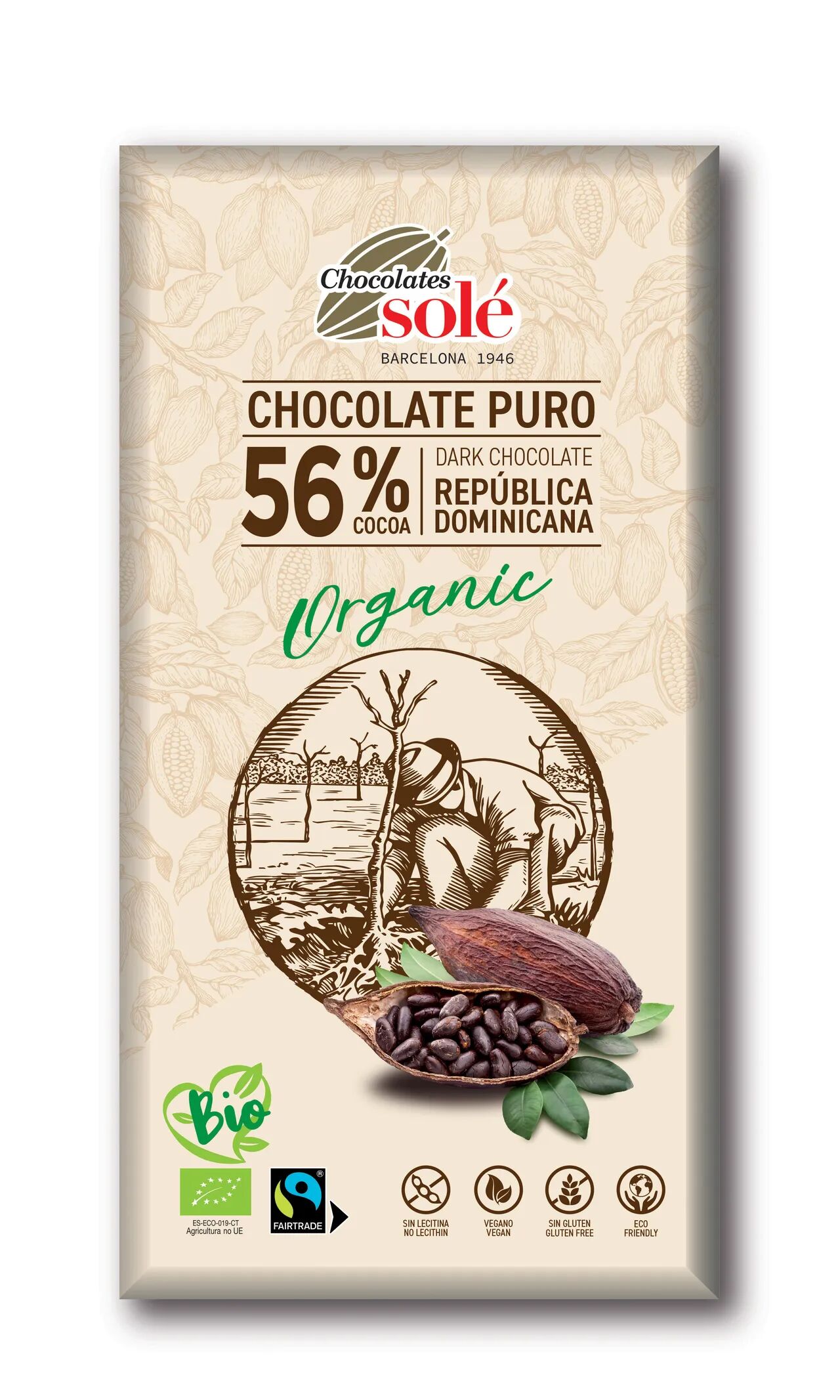 56% bio étcsokoládé 100g