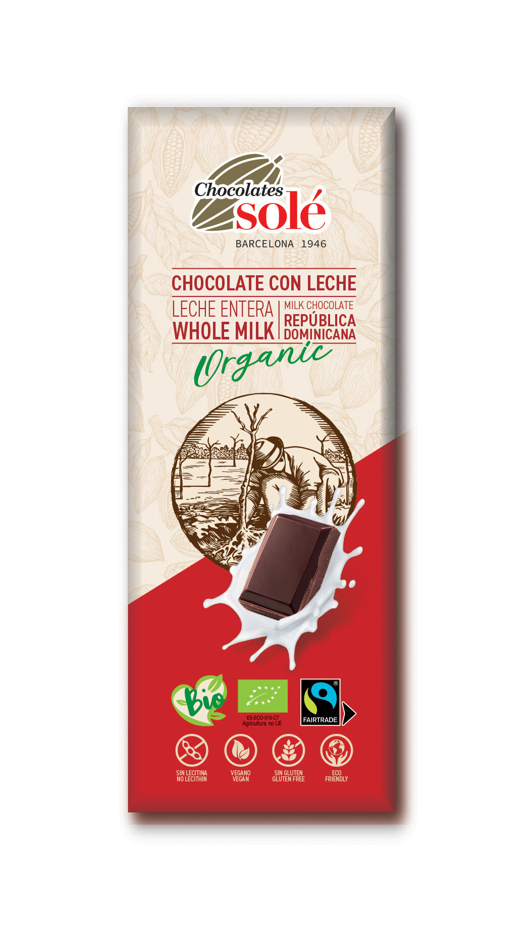 Tejcsokoládé 39% kakaóval 25g