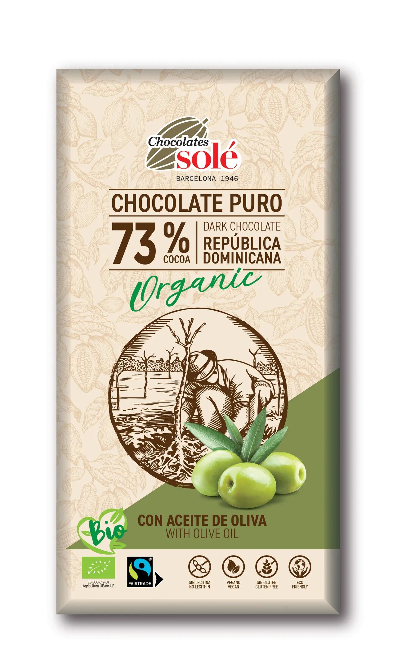 73% bio étcsokoládé olívaolajjal 100g
