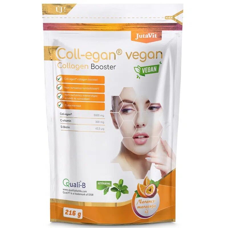 JutaVit Coll-egan Vegan Collagen Booster 216g – Narancs-maracuja ízben