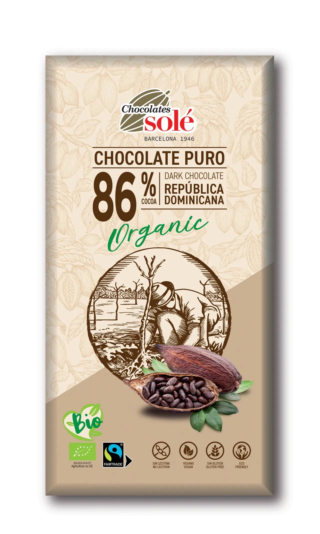 86% bio étcsokoládé 25g