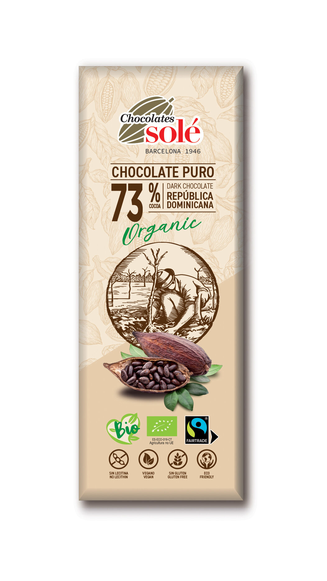 73% bio étcsokoládé 25g