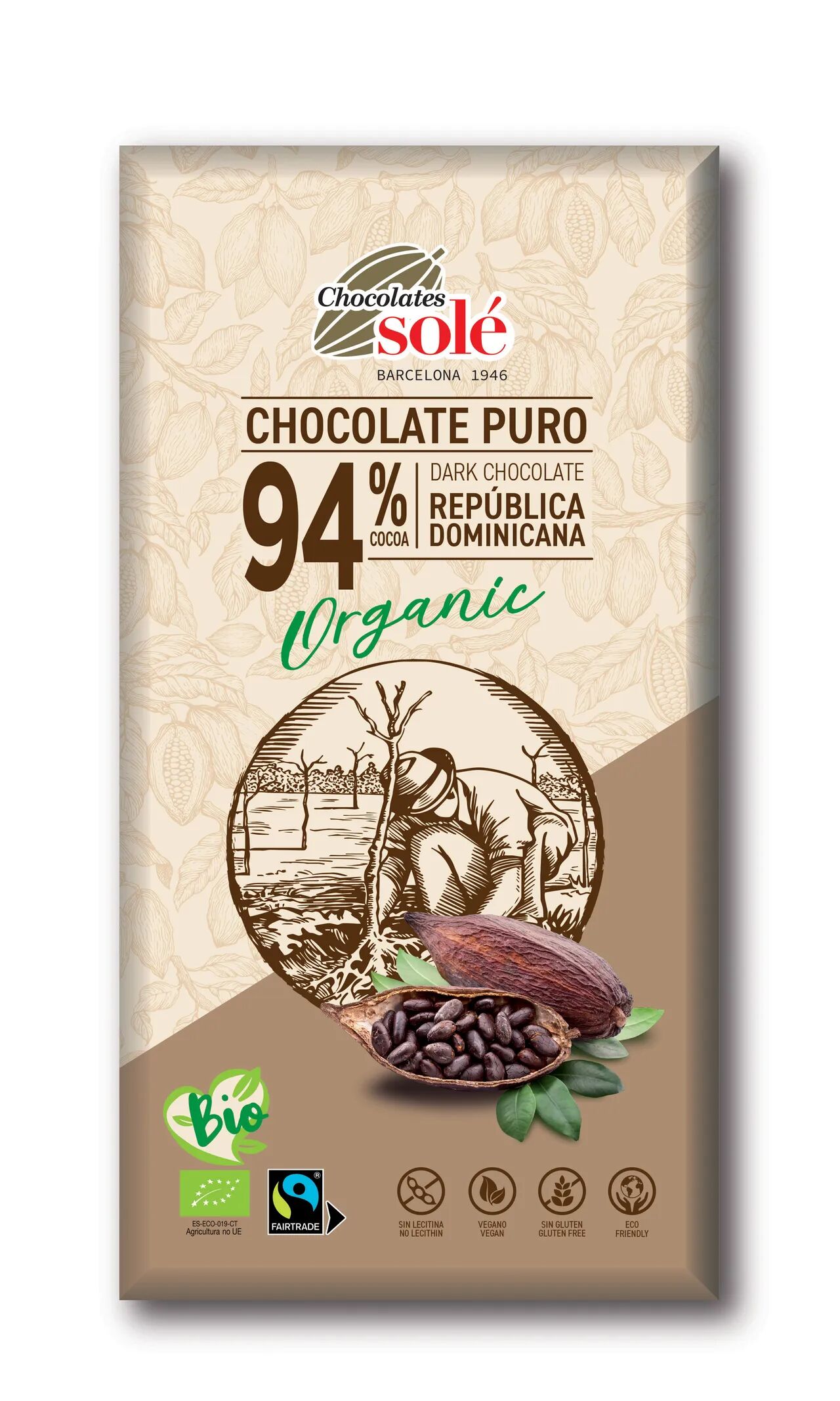 94% bio étcsokoládé 100g