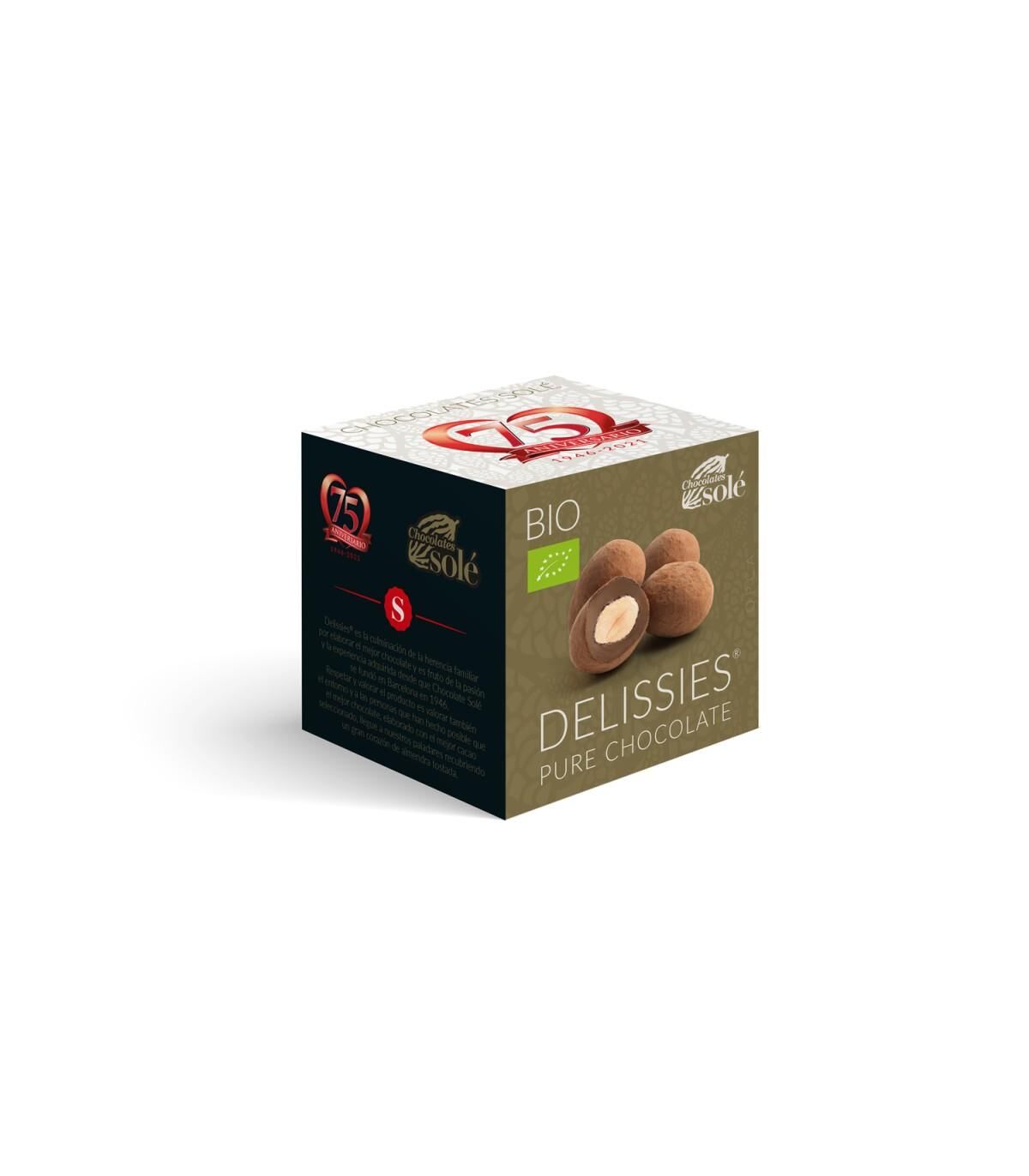 Bio karamellizált mandula csokoládéval – Delissies 80g